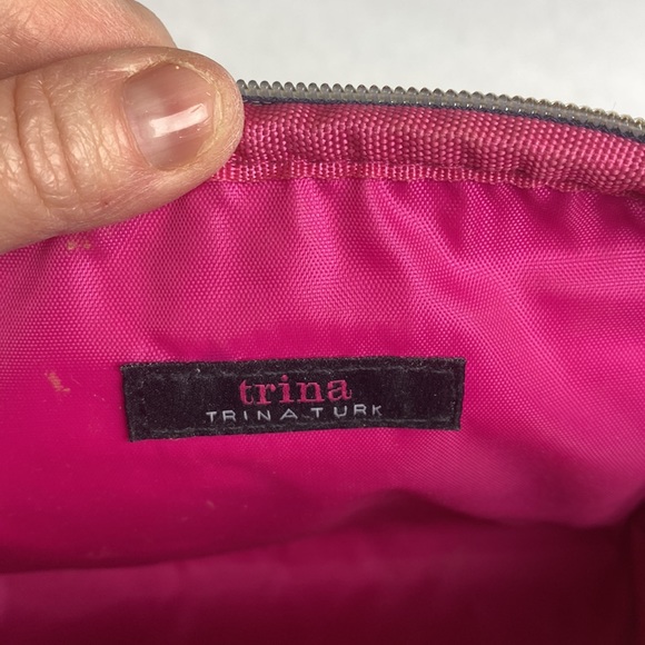 Trina Turk Make up toiletry case zipper geometric design - Picture 6 of 7